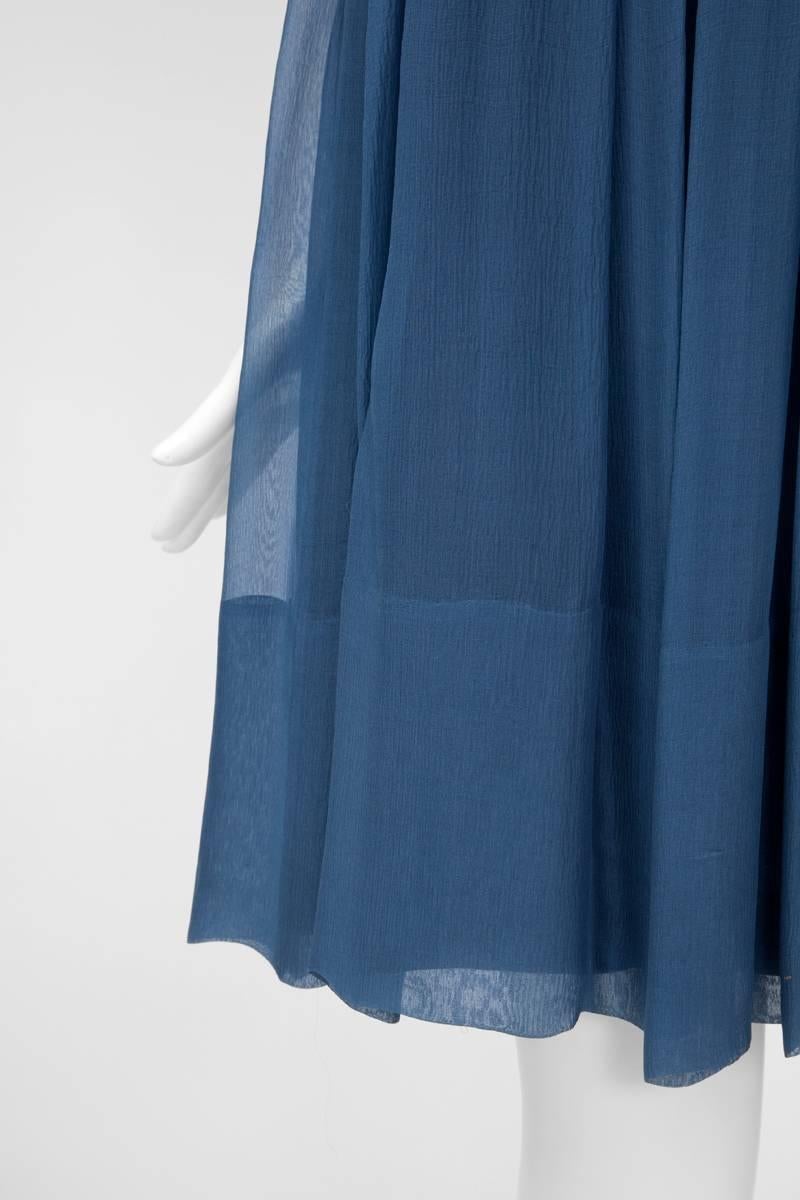 1960's Silk Chiffon Halterneck Dress For Sale 3