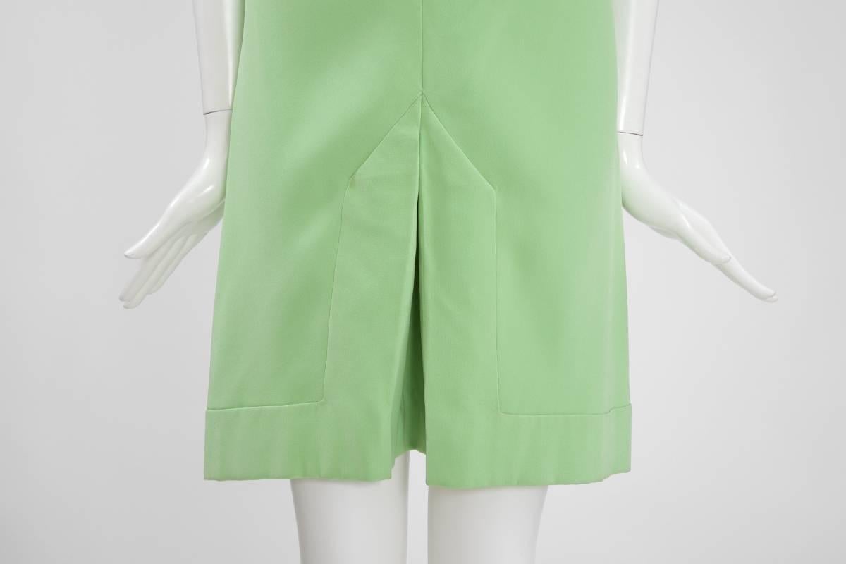 Green Pierre Cardin Silk Dress 
