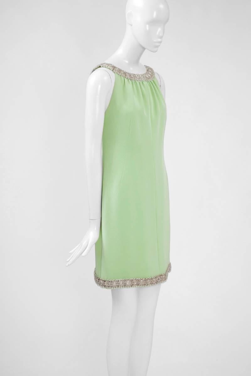 1960’s Haute Couture Silk Cocktail Dress  In Excellent Condition For Sale In Geneva, CH