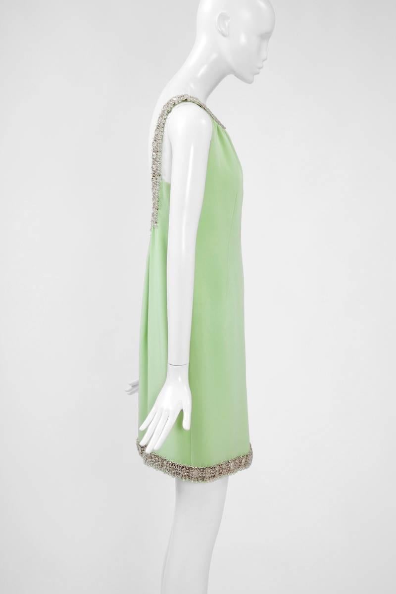 1960’s Haute Couture Silk Cocktail Dress For Sale 1