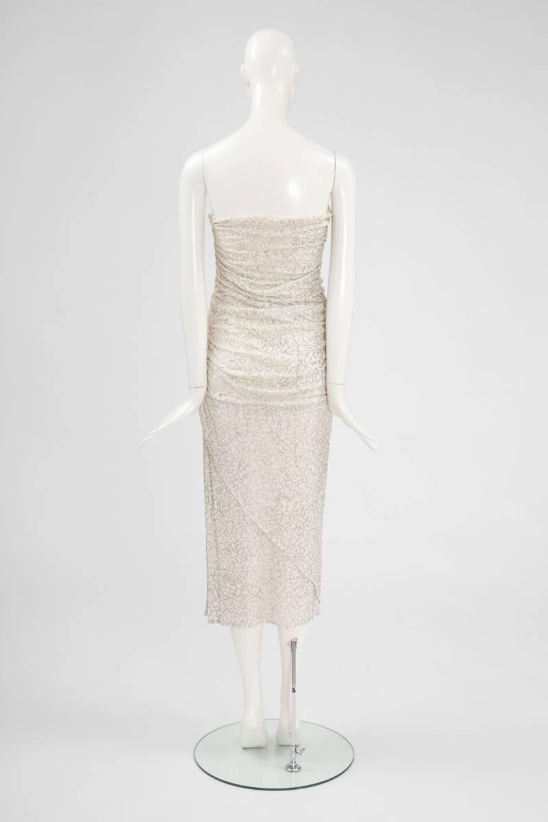 Angelo Tarlazzi Glitter Strapless Dress, Circa 1988 For Sale 1
