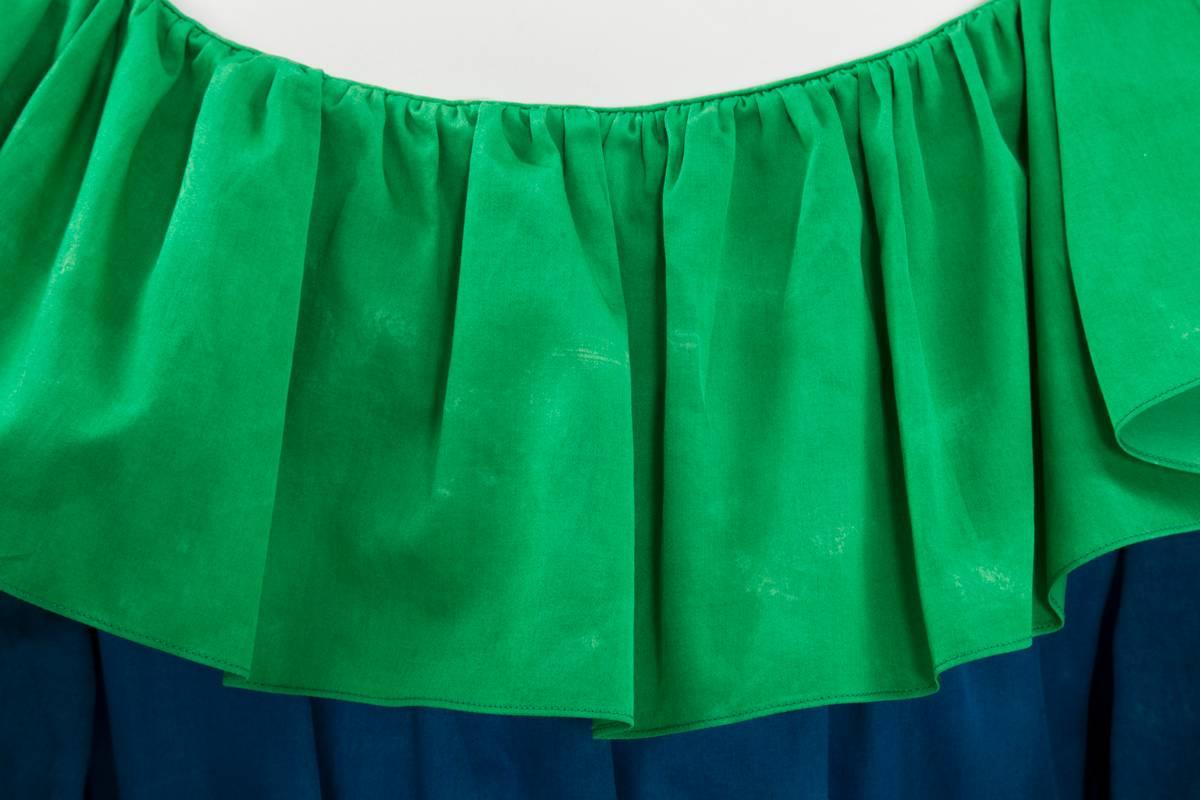 Yves Saint Laurent Colorblock Ruffle Dress 4