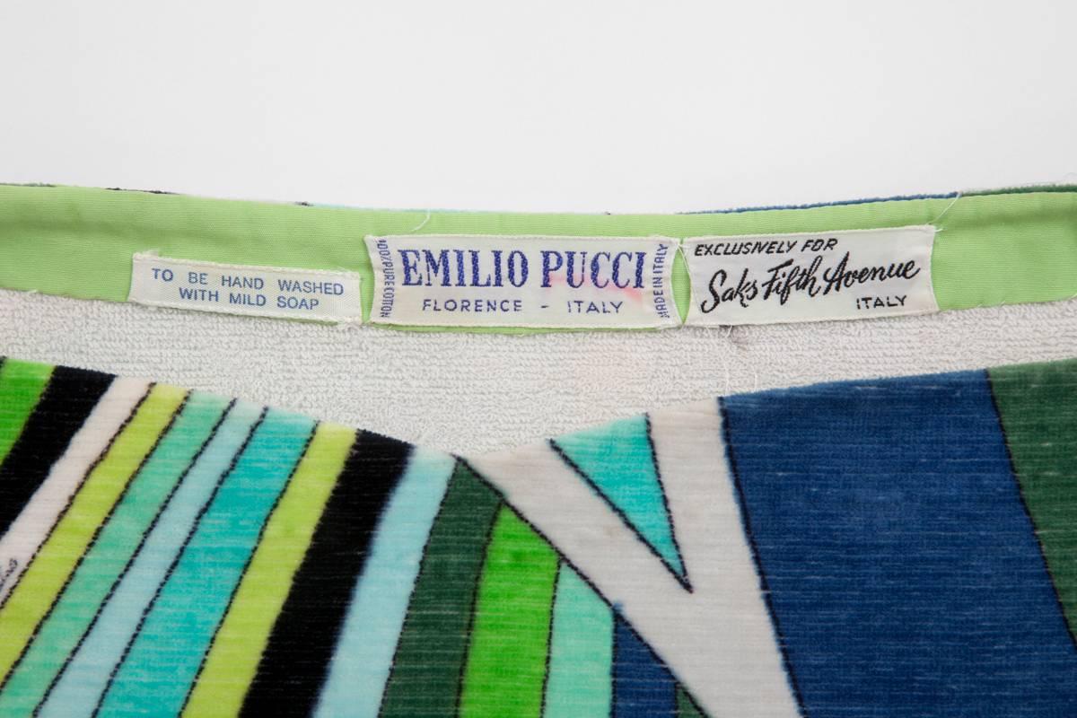 Emilio Pucci Terry Cloth Poncho Caftan  3