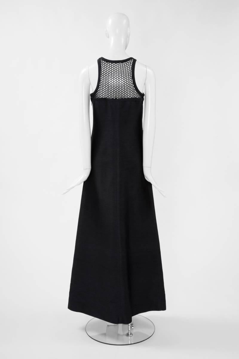 Black Courreges Sleeveless A-Line Maxi Dress  For Sale