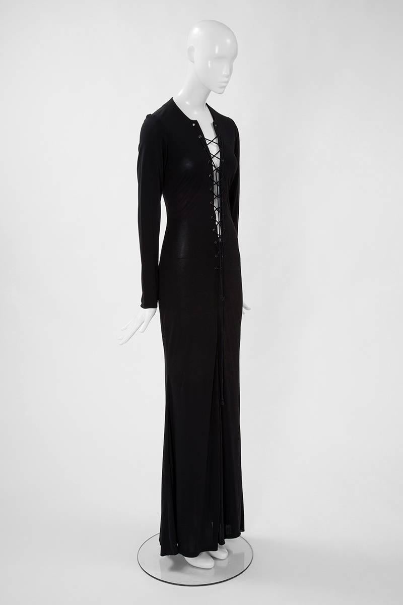 Black Yves Saint Laurent Saharienne Maxi Dress 