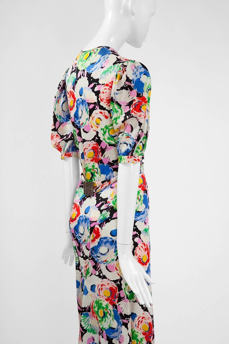 Women's 1930’s Bias Cut Wrap Evening Dress