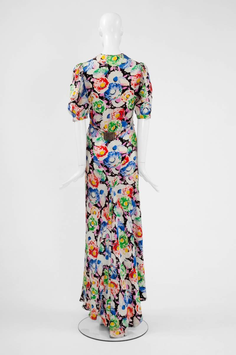 1930’s Bias Cut Wrap Evening Dress 1