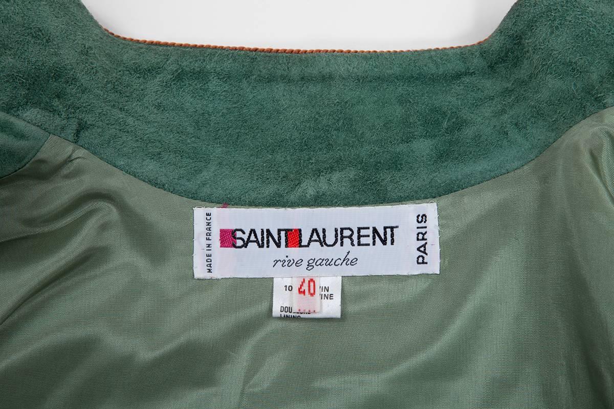 Yves Saint Laurent Suede Embroidered Jacket & Skirt  5