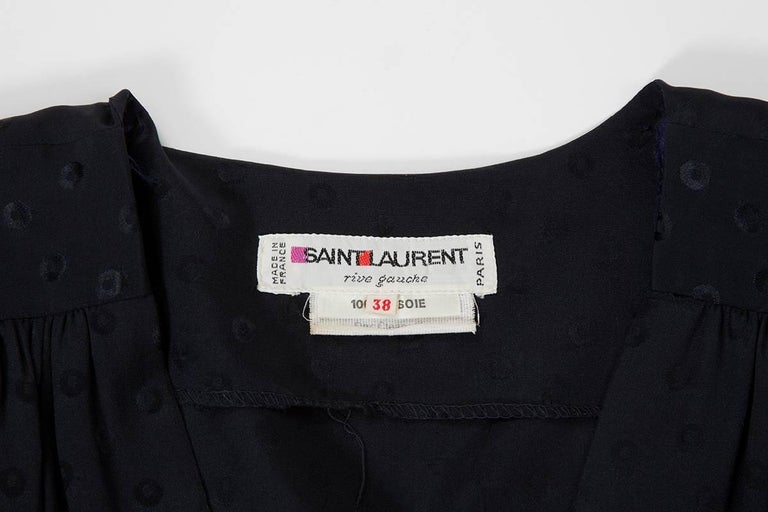 Yves Saint Laurent Silk Jacquard Ruffle Dress, Circa 1978 5