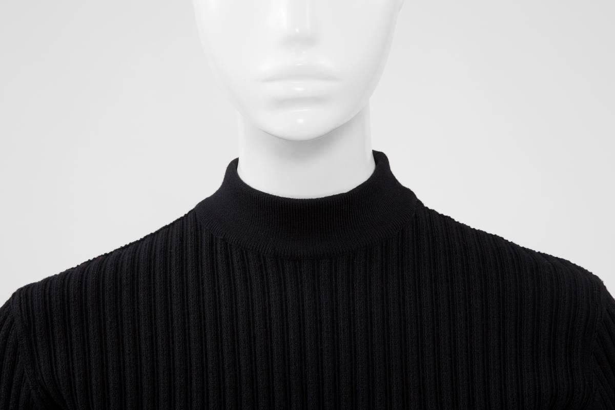 Black Alaia Wool Ribbed Cropped Pullover, Fall-Winter 1990-1991