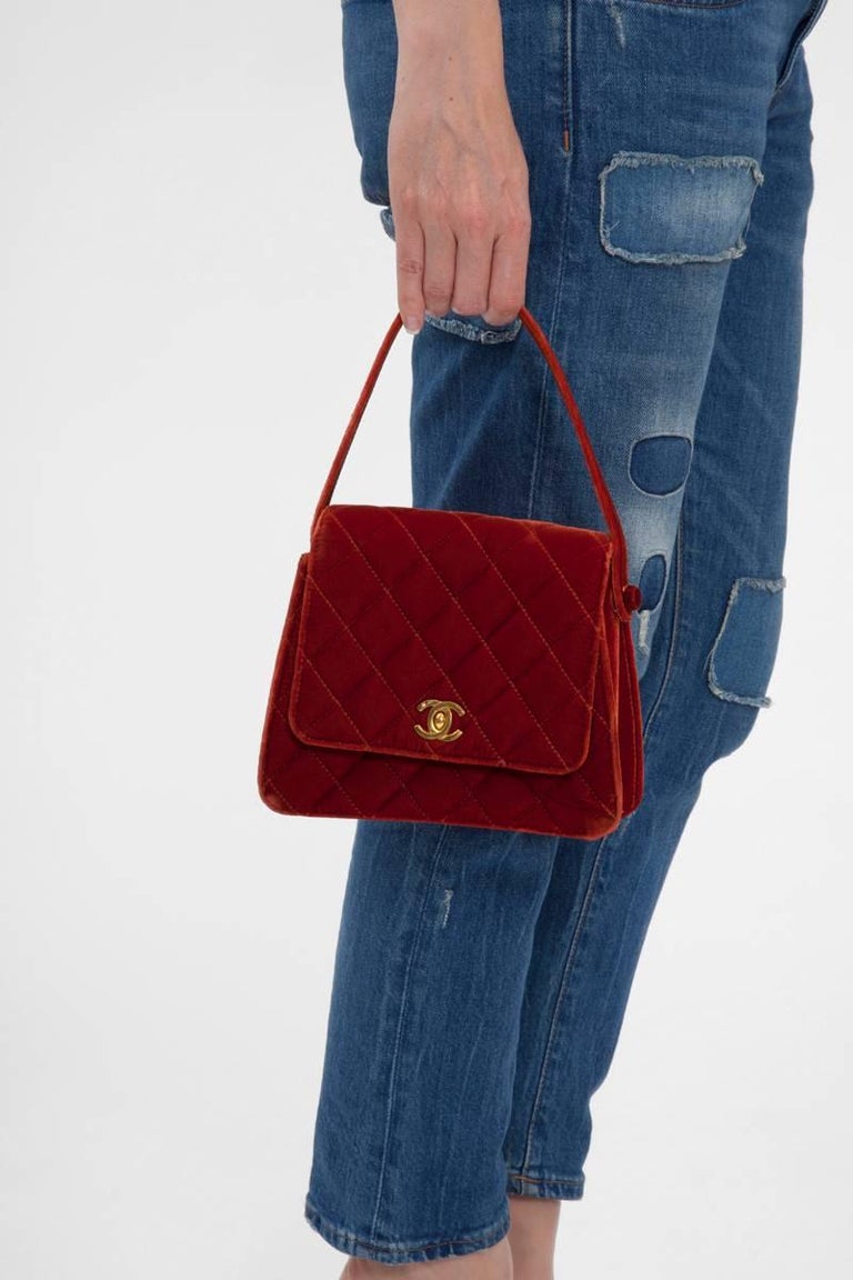 Vintage Chanel Velvet hand bag. On website search for AO35481