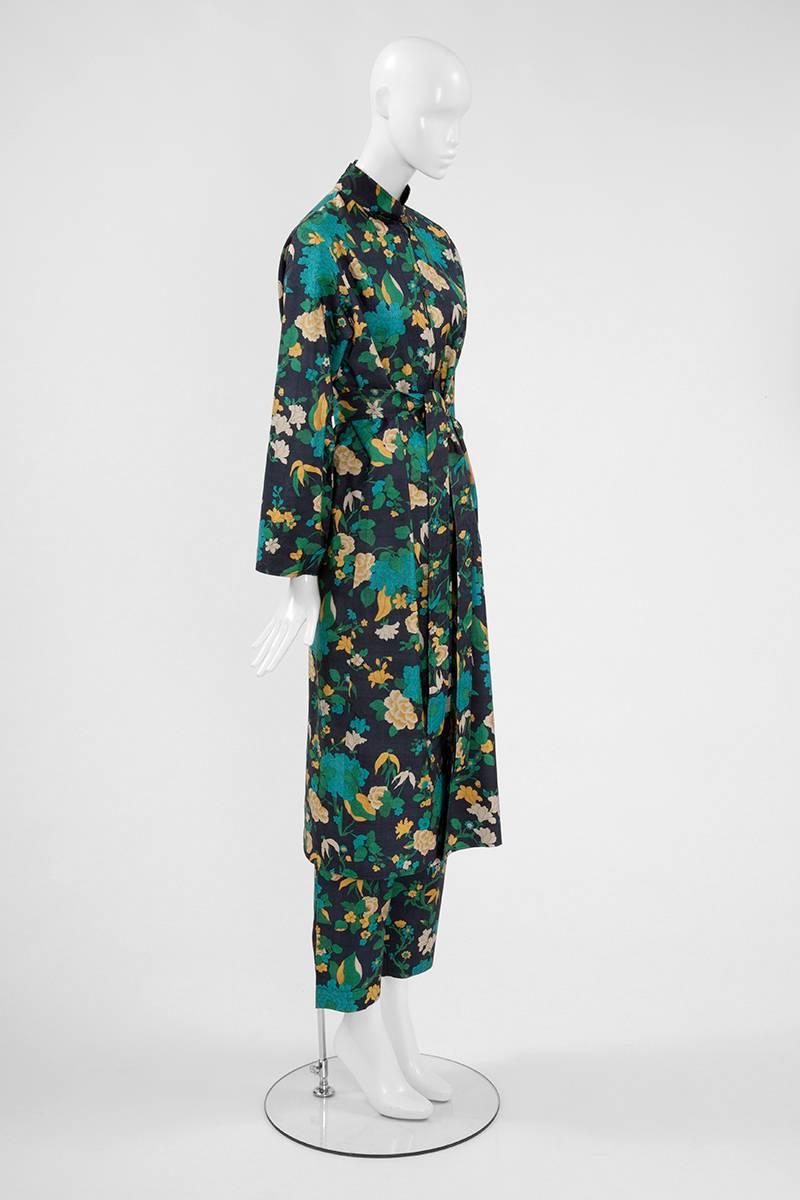 Yves Saint Laurent Runway Tunic and Pants Silk Ensemble, Fall-Winter 1979-1980 In Excellent Condition In Geneva, CH