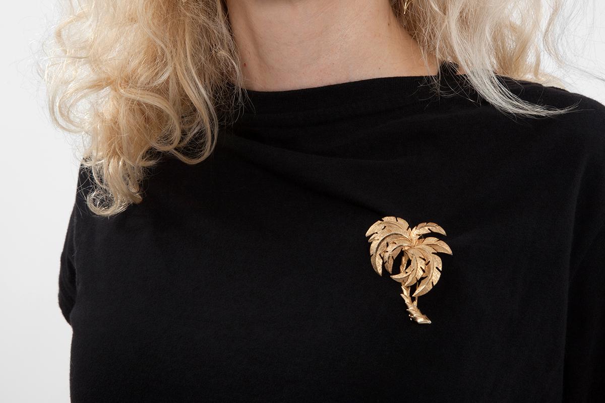 Palm Tree Brooch In Excellent Condition In Geneva, CH