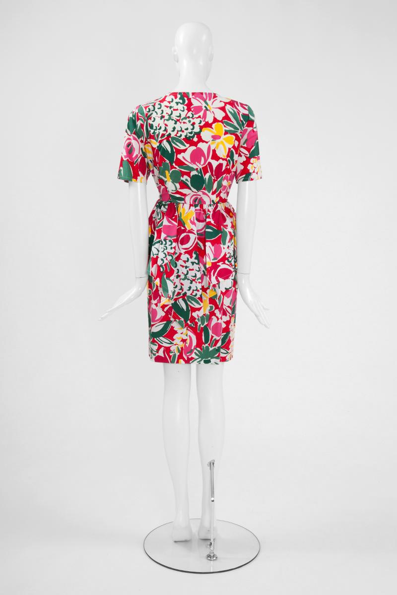 Women's Guy Laroche Floral Peplum Dress For Sale