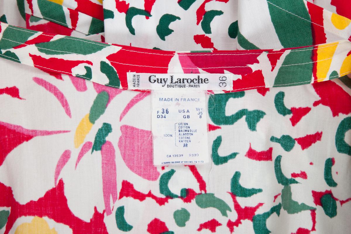 Guy Laroche Floral Peplum Dress For Sale 6