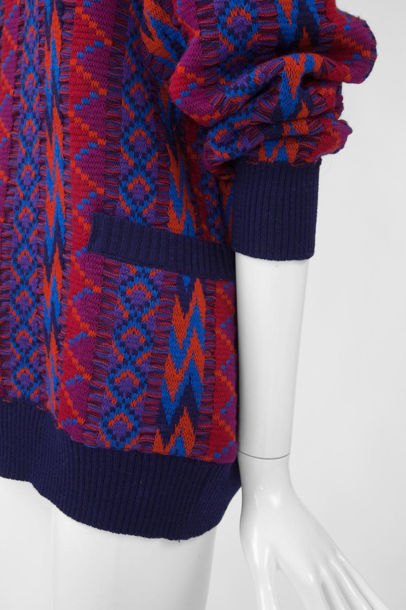 Yves Saint Laurent Runway Wool Sweater & Scarf, Fall-Winter 1982-1983  In Good Condition For Sale In Geneva, CH
