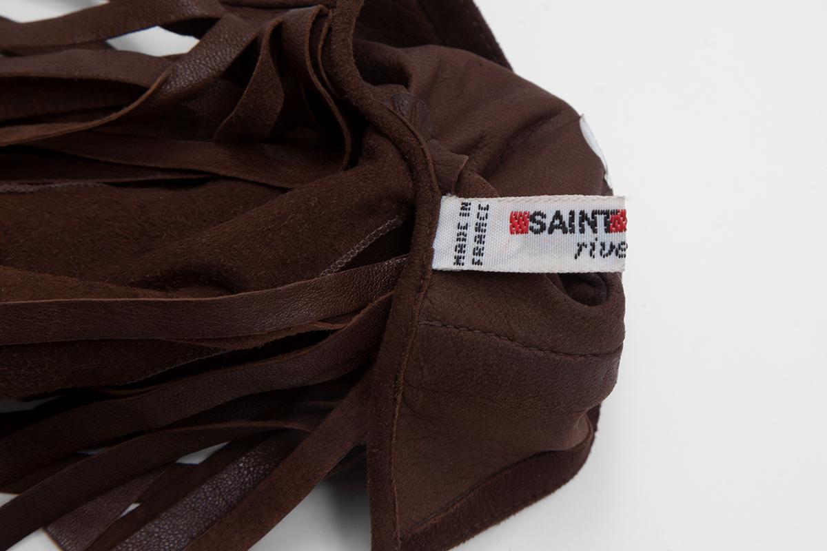 Women's Yves Saint Laurent Suede Fringed Gloves