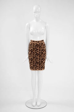 Alaia Leopard Print Knit Pencil Skirt, Fall-Winter 1991-1992