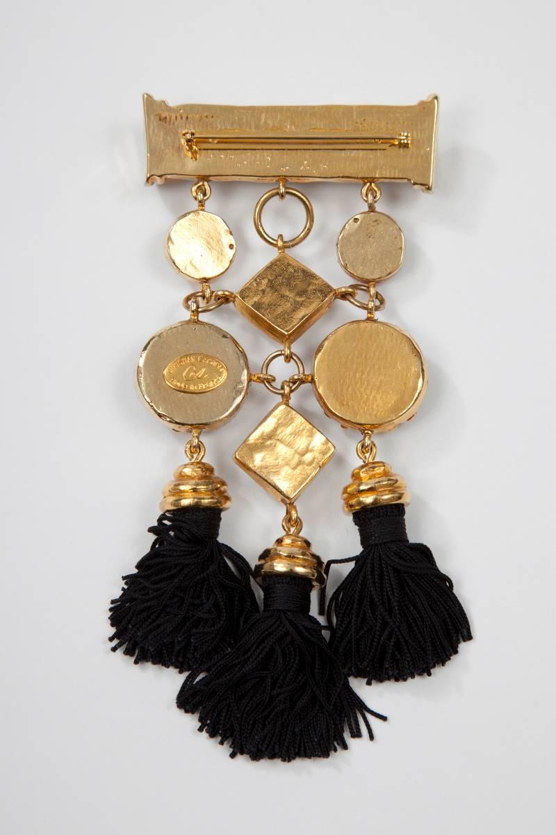 Contemporary Christian Lacroix Tassels Brooch