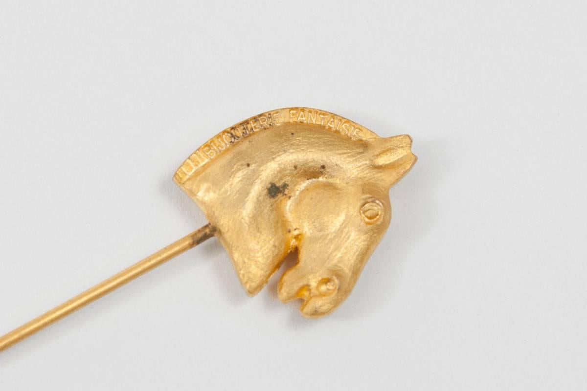 Contemporary Hermes Horse Head Pin