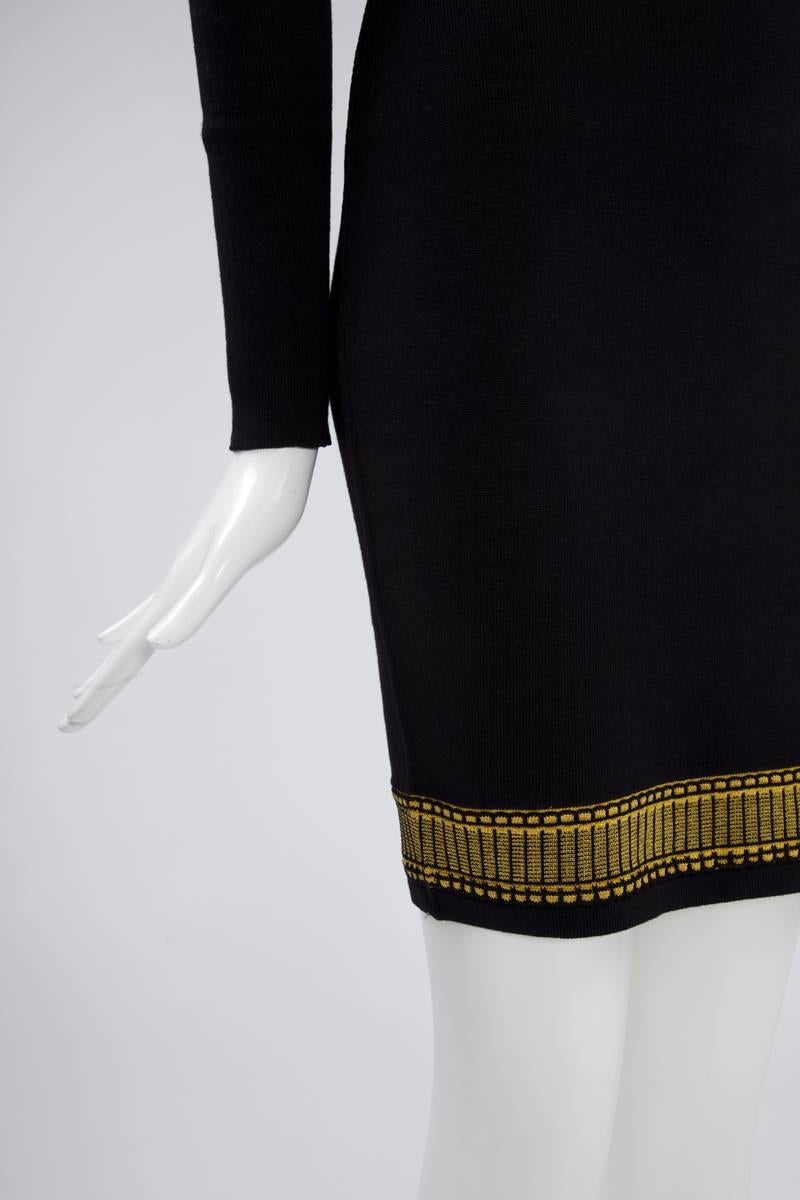 Alaia Knit Wool Fitted Mini Dress 2