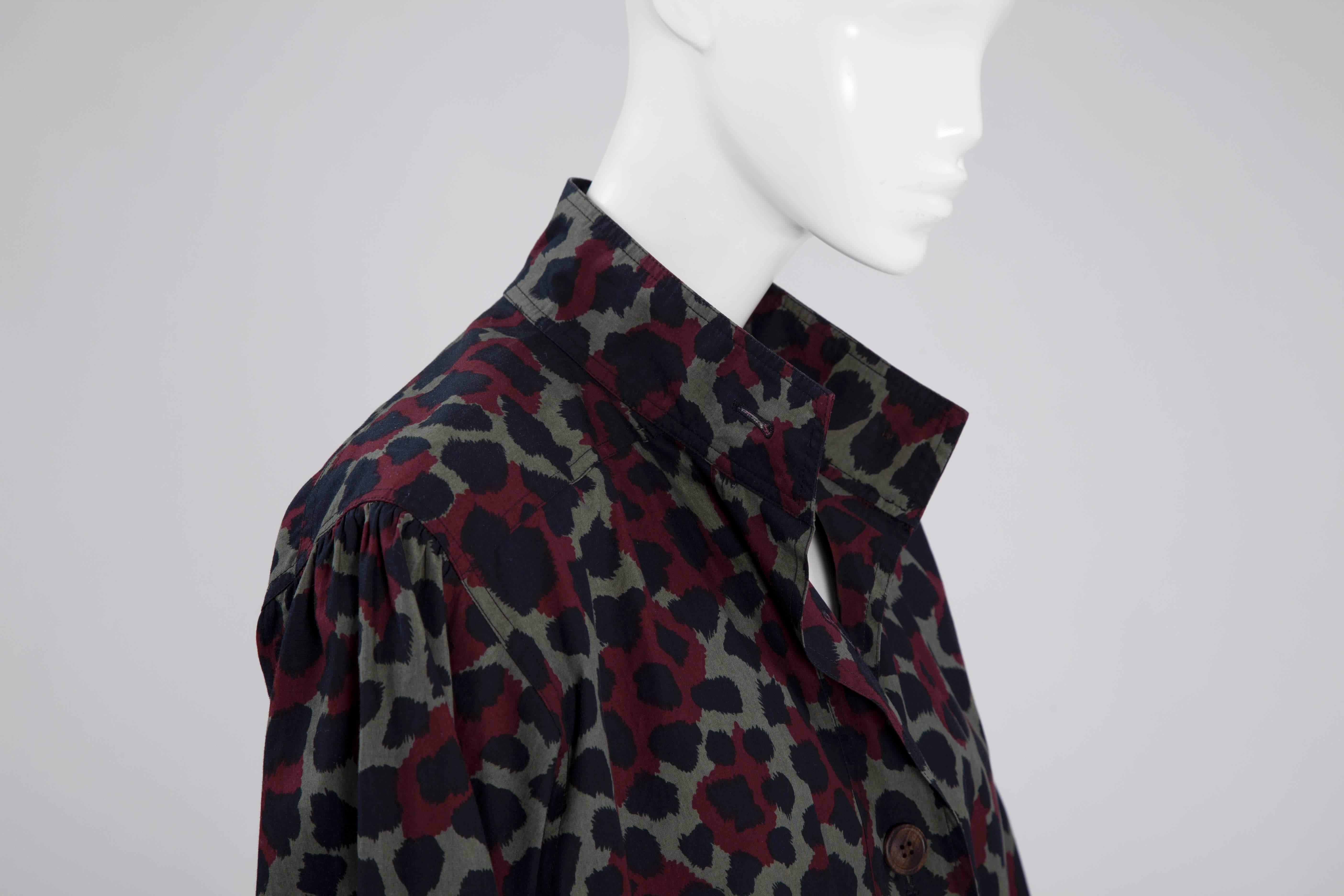 Yves Saint Laurent Leopard Skirt Suit In Good Condition In Geneva, CH