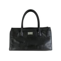 Chanel Jumbo Black Reissue Executive Cerf Tote Shoulder Bag