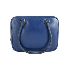 Hermes Blue Plume 20 Boxcalf Leather Gold Hardware