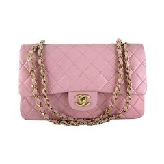Chanel Pink Lambskin 2.55 Classic Medium Double Flap Evening Bag 8
