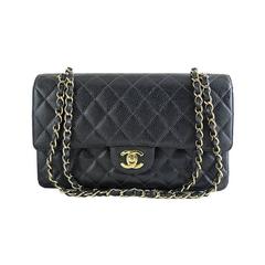 Chanel Black Caviar 10inch Medium 2.55 Classic Double Flap Bag