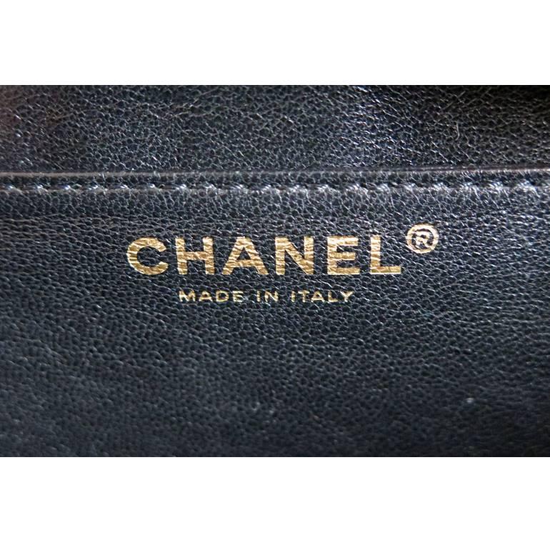 Chanel Kelly Black Caviar Jumbo 2.55 Gold Hardware Evening Bag 2