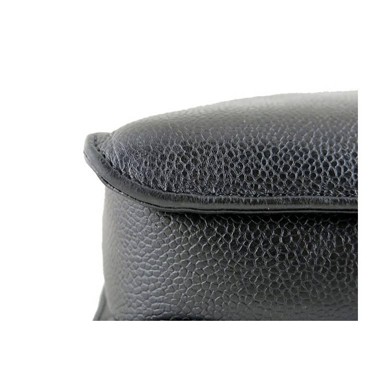 Chanel Black Caviar Jumbo Briefcase Business Document Bag 1