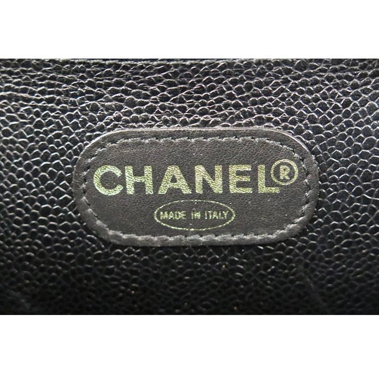 Chanel Black Caviar Jumbo Briefcase Business Document Bag In Excellent Condition In Singapore, SG