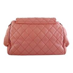 Chanel Caviar Salmon Pink Accordion Tote Shoulder Bag