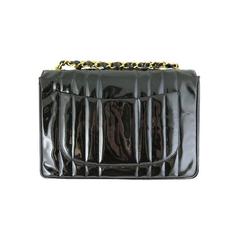 Chanel Jumbo Black 12 inch Patent Mademoiselle 2.55 Classic Bag