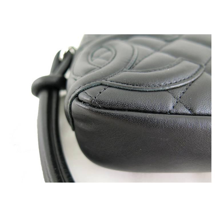 Chanel So Black Cambon Pochette CC Lambskin Evening Shoulder Bag 3