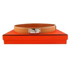Hermes Brown Collier De Chien Cdc Belt Palladium Silver Hardware