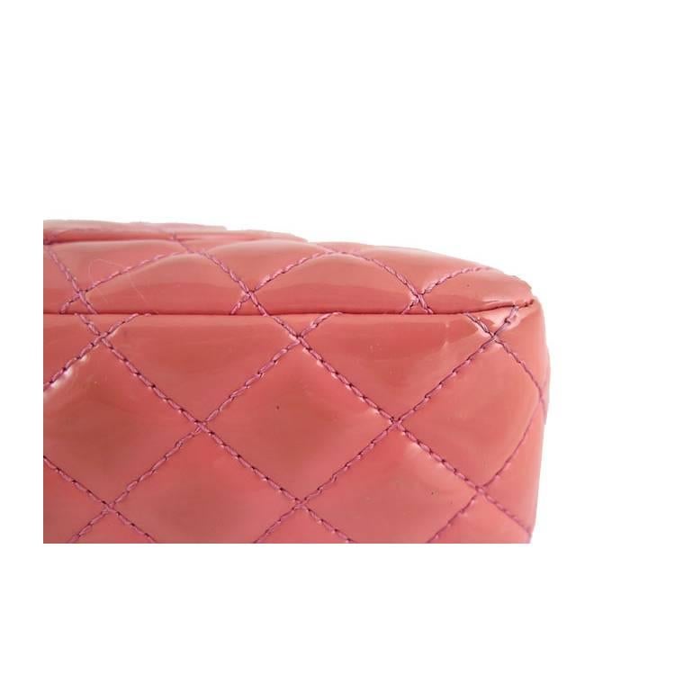 Chanel Ginza 5th Anniversary Pink Patent Medium 2.55 Flap  For Sale 4