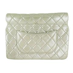Chanel Reissue Silver Iridescent Calfskin 10 inch Medium Clutch