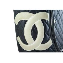 Chanel Jumbo Cambon Black Lambskin CC Shoulder Tote Bag