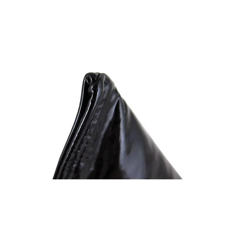 Women's Chanel Black Patent Leather Pyramid Triangle CC Minaudiere Bag