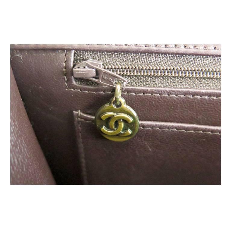 Chanel Brown Medium Lambskin 2.55 CC Evening Flap Bag For Sale 1