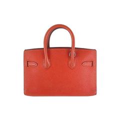 Hermes Micro Mini Tiny Birkin Feu Orange Epsom Leather