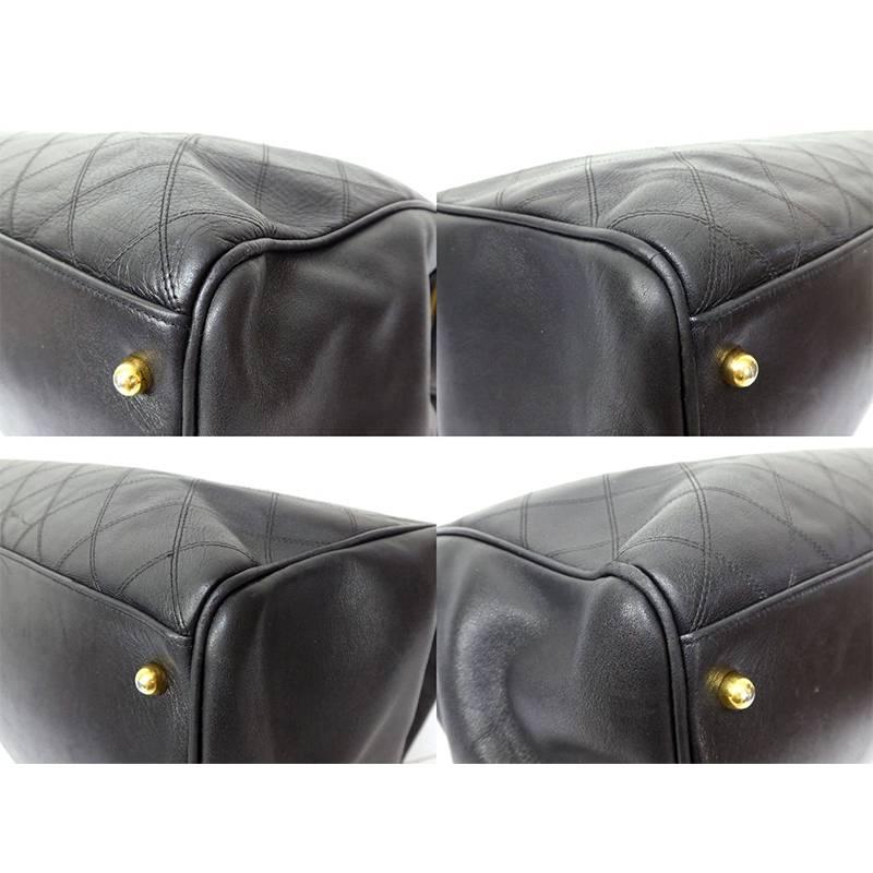 Chanel Black Lambskin Maxi Jumbo XXL Weekender Overnighter Supermodel Tote Bag For Sale 4