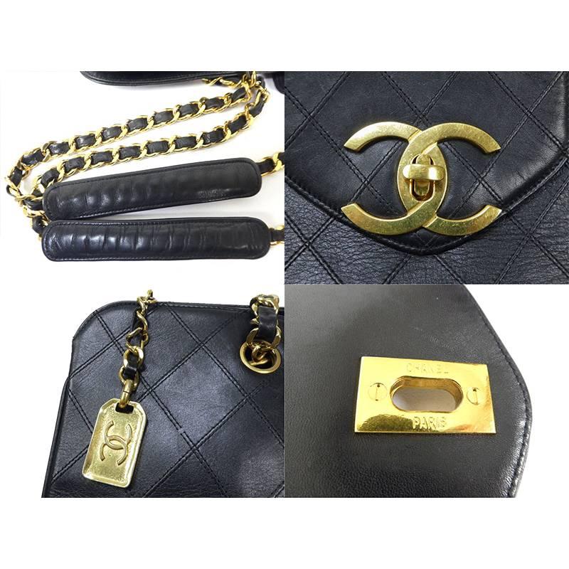 Chanel Black Lambskin Maxi Jumbo XXL Weekender Overnighter Supermodel Tote Bag For Sale 1