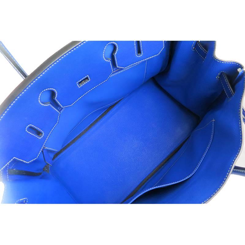 Hermes Blue Vibrato Birkin 35cm Gulliver Leather - Rare 1