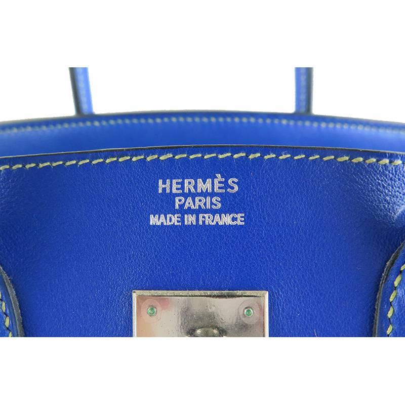 Hermes Blue Vibrato Birkin 35cm Gulliver Leather - Rare In Excellent Condition In Singapore, SG