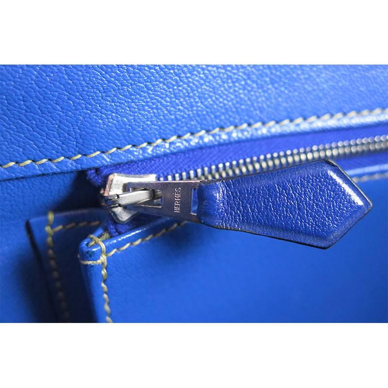 Hermes Blue Vibrato Birkin 35cm Gulliver Leather - Rare 2