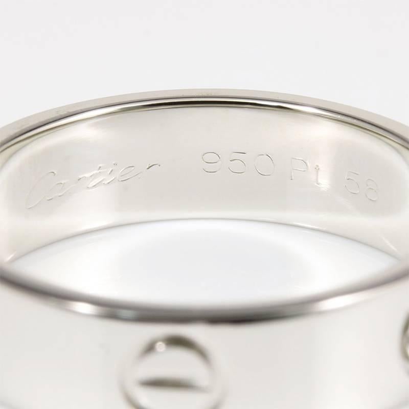 Women's or Men's CARTIER 18KWG White Gold Love Ring US8.5 EU58  For Sale