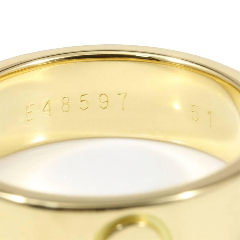 CARTIER 18KYG Yellow Gold Love Ring US5.5 EU51  For Sale 1
